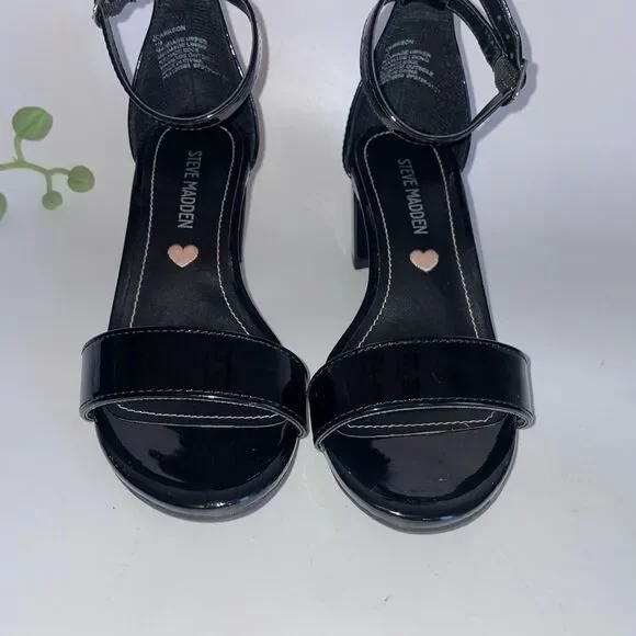 Steve Madden Black Heels with Ankle Strap - Picture 8 of 9